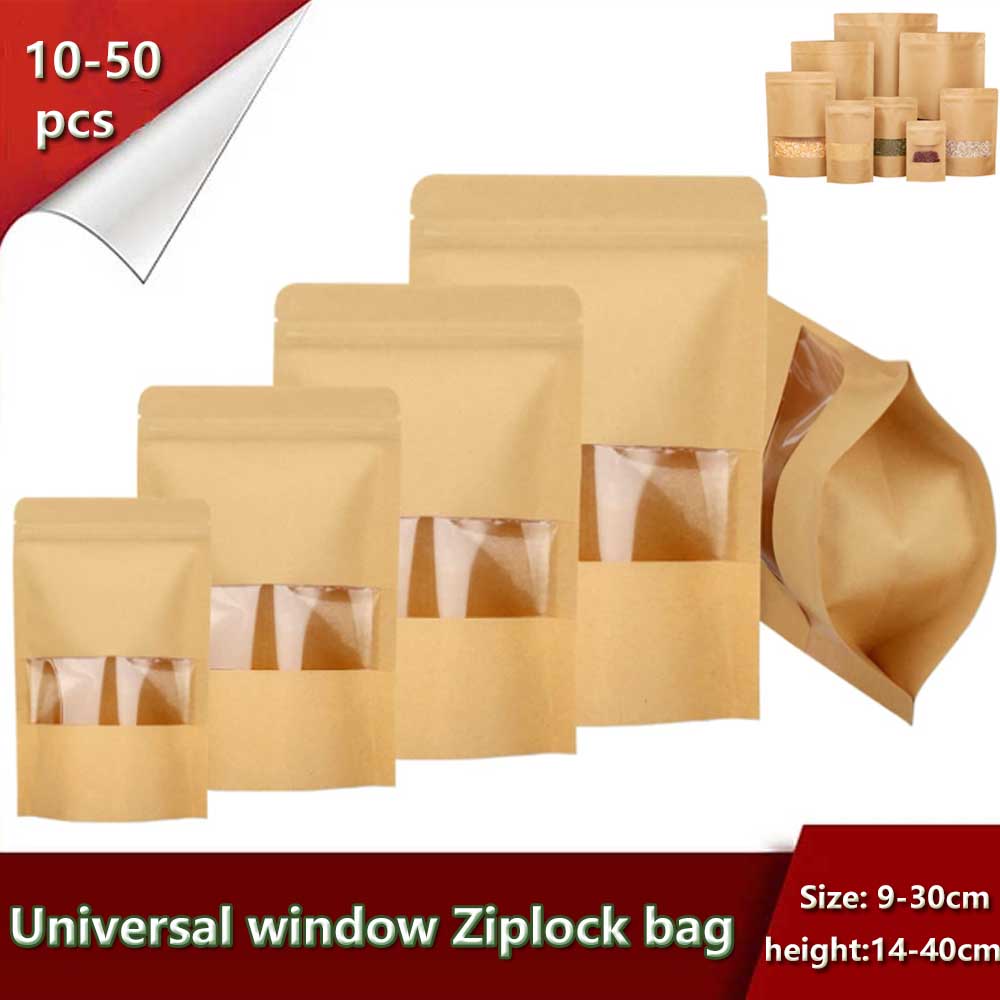 Food Or Snacks - 10-50 шт., вертикальная уплотнительная кость, молния,