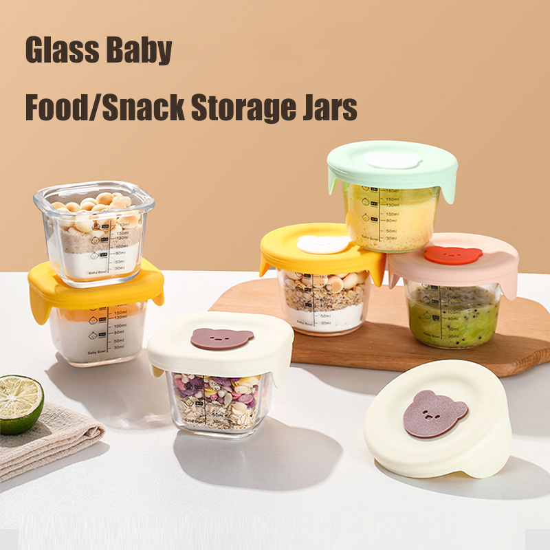 Food Snacks For Toddlers - 180 мл стеклянные банки для хранения