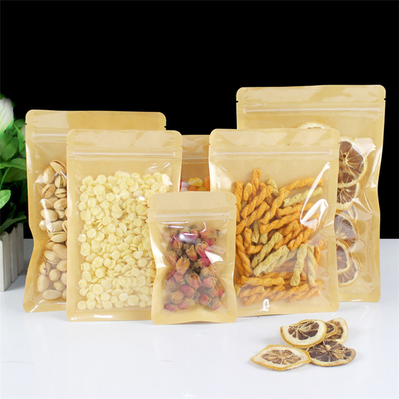 Food Or Snacks - Коричневый односторонний прозрачный закрывающийся пластиковый чехол